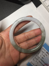 Load image into Gallery viewer, 58.7mm Certified Type A 100% Natural green white slim round cut Jadeite Jade bangle Y169-3693
