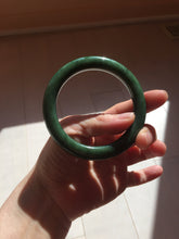 Load image into Gallery viewer, 57.4m certified 100% Natural dark green/black nephrite (碧玉)  bangle HT168-8-3907
