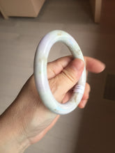 Load image into Gallery viewer, 58.5mm Certified Type A 100% Natural light green/sunny green/brown/black chubby round cut Jadeite bangle PD86-1096
