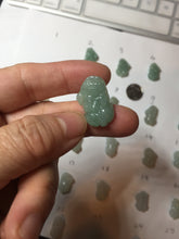 Load image into Gallery viewer, 100% natural type A icy watery jadeite jade green/white 3D PiXiu(貔貅) pendant group necklace F160
