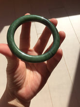 Load image into Gallery viewer, 57.3m certified 100% Natural dark green/black nephrite (碧玉)  bangle HT168-7-3894
