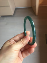 Load image into Gallery viewer, 卖了 58.3mm Type A 100% Natural icy black(冰乌鸡) blue gray Guatemala Slim Round Cut Jadeite Bangle PJ150-1376
