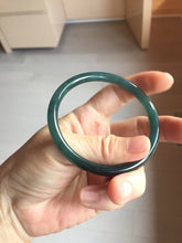 Load image into Gallery viewer, 卖了 58.3mm Type A 100% Natural icy black(冰乌鸡) blue gray Guatemala Slim Round Cut Jadeite Bangle PJ150-1376

