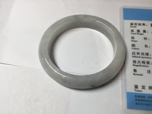Load image into Gallery viewer, 46mm Certified Type A 100% Natural icy watery light green white clear Jadeite Jade bangle BS88-6685
