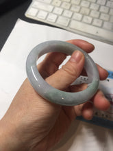 Load image into Gallery viewer, 52.7mm certified 100% natural Type A light green/purple jadeite jade bangle PE10-0323
