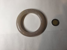 Load image into Gallery viewer, 56mm 100% natural light purple/pale pink/beige with flying snow Quartzite (Shetaicui jade) bangle SY76
