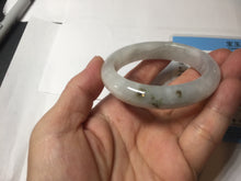 Load image into Gallery viewer, 46mm Certified Type A 100% Natural icy watery light green white clear Jadeite Jade bangle BS88-6685
