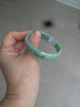 Load image into Gallery viewer, 51.7mm certified 100% natural Type A sunny green/gray jadeite jade bangle BK6-3358
