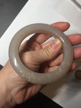 Load image into Gallery viewer, 56mm 100% natural light purple/pale pink/beige with flying snow Quartzite (Shetaicui jade) bangle SY76
