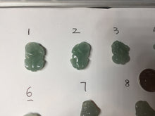 Load image into Gallery viewer, 100% natural type A icy watery jadeite jade green/white 3D PiXiu(貔貅) pendant group necklace F160

