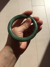 Load image into Gallery viewer, 57.5m certified 100% Natural dark green/black nephrite (碧玉)  bangle HT168-6-3916
