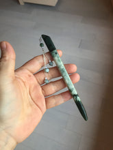 Load image into Gallery viewer, 13.5cm 100% Natural green blue black Xiu Jade Serpentine hairpin AW30
