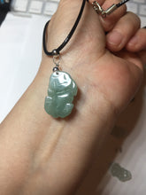 Load image into Gallery viewer, 100% natural type A icy watery jadeite jade green/white 3D PiXiu(貔貅) pendant group necklace F160
