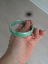 Load image into Gallery viewer, 51.7mm certified 100% natural Type A sunny green/gray jadeite jade bangle BK6-3358
