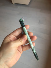 Load image into Gallery viewer, 13.5cm 100% Natural green blue black Xiu Jade Serpentine hairpin AW30
