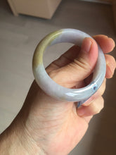 Load image into Gallery viewer, 47mm 100% natural Type A sunny green purple yellow brown oval jadeite bangle PD15
