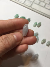 Load image into Gallery viewer, Type A 100% Natural icy watery light sunny green/white/purple jadeite Jade magnolia buds Pendant BF153
