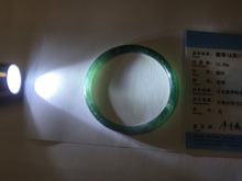 Load image into Gallery viewer, 55.7mm Type A 100% Natural dark green/blue/gray/black Guatemala slim round cut Jadeite bangle PJ108-5630

