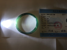 Load image into Gallery viewer, 55.7mm Type A 100% Natural dark green/blue/gray/black Guatemala slim round cut Jadeite bangle PJ108-5630
