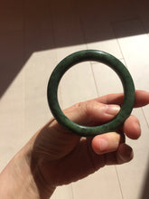 Load image into Gallery viewer, 56.6mm certified 100% Natural dark green/black nephrite (碧玉)  bangle HT168-5-3870
