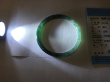Load image into Gallery viewer, 55.7mm Type A 100% Natural dark green/blue/gray/black Guatemala slim round cut Jadeite bangle PJ108-5630

