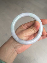 Load image into Gallery viewer, 58.5mm certified type A 100% Natural  light green/purple round cut Jadeite Jade bangle BM83-0021
