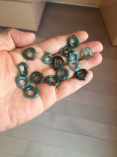 Load image into Gallery viewer, 100% Natural type A dark green/blue/gray/black heart Guatemala jadeite Jade pendant PH107 Add on item

