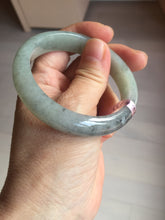 Load image into Gallery viewer, 52.8mm Type A 100% Natural light green black (Wuji) Jadeite Jade bangle PD14
