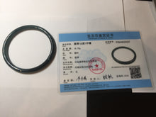 Load image into Gallery viewer, 62mm Certified Type A 100% Natural light green/blue/gray Guatemala slim round cut Jadeite bangle PE87-5527
