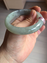Load image into Gallery viewer, 52.8mm Type A 100% Natural light green black (Wuji) Jadeite Jade bangle PD14
