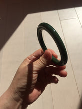 Load image into Gallery viewer, 54.9mm certified 100% Natural dark green/black nephrite (碧玉)  bangle HT168-4-3887

