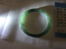 Load image into Gallery viewer, 56.3mm Certified Type A 100% Natura dark blue/green/gray/black Guatemala slim round cut Jadeite bangle PJ109-5626
