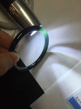 Load image into Gallery viewer, 51.5mm Certified Type A 100% Natural dark green/black/gray Guatemala slim round cut Jadeite bangle GL30-30-0452
