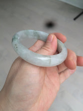 Load image into Gallery viewer, 51.5mm certified 100% natural Type A light green/white oval jadeite jade bangle AZ124-2782
