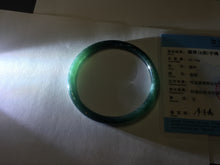 Load image into Gallery viewer, 62mm Certified Type A 100% Natural light green/blue/gray Guatemala slim round cut Jadeite bangle PE87-5527
