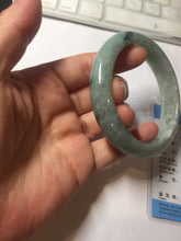 Load image into Gallery viewer, 57mm certified Type A 100% Natural light green gray Jade jadeite bangle BS116-6634
