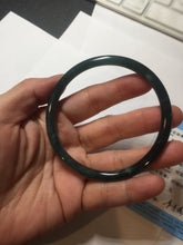 Load image into Gallery viewer, 62mm Certified Type A 100% Natural light green/blue/gray Guatemala slim round cut Jadeite bangle PE87-5527
