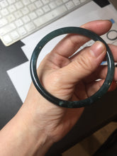 Load image into Gallery viewer, 62mm Certified Type A 100% Natural light green/blue/gray Guatemala slim round cut Jadeite bangle PE87-5527
