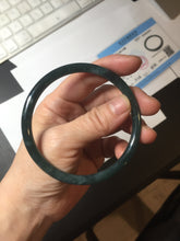 Load image into Gallery viewer, 62mm Certified Type A 100% Natural light green/blue/gray Guatemala slim round cut Jadeite bangle PE87-5527
