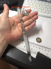 Load image into Gallery viewer, 18.5cm 100% Natural icy watery black/clear (水墨) Xiu Jade Serpentine hairpin AW26
