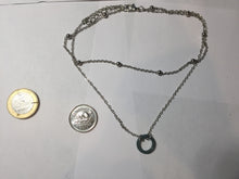 Load image into Gallery viewer, Double Layer  Necklace with 100% natural Type A dark Green blue Guatemala Jadeite ring Choker Style Upper Layer Necklace PH28
