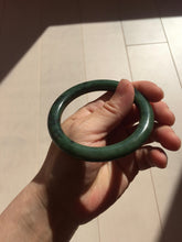 Load image into Gallery viewer, 54.9mm certified 100% Natural dark green/black nephrite (碧玉)  bangle HT168-2-3910
