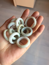 Load image into Gallery viewer, Size 7 3/4-13 100% natural type A light green/purple/white/brown jadeite band ring group PD196
