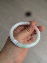 Load image into Gallery viewer, 55mm certified Type A 100% Natural sunny green/white/brown Jadeite Jade bangle BF25-1470
