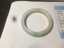Load image into Gallery viewer, 55.7mm 100% natural Type A sunny green/brown/white jadeite jade bangle R97-3332

