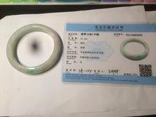 Load image into Gallery viewer, 55.7mm 100% natural Type A sunny green/brown/white jadeite jade bangle R97-3332
