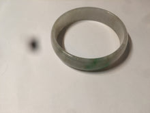 Load image into Gallery viewer, 52.7mm Type A 100% Natural icy sunny green/gray/black/brown Jadeite Jade bangle AT49
