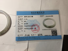 Load image into Gallery viewer, 58mm certified Type A 100% Natural light purple white brown with brown floating flowers round cut Jadeite Jade bangle PC156-4096
