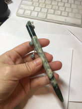 Load image into Gallery viewer, 13.5cm 100% Natural green blue black Xiu Jade Serpentine hairpin AW30
