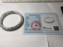 Load image into Gallery viewer, 66.5mm certified 100% natural Type A ligit green purple white gray Breeze of Provence series(普罗旺斯的风)  jadeite jade bangle AZ171-1025
